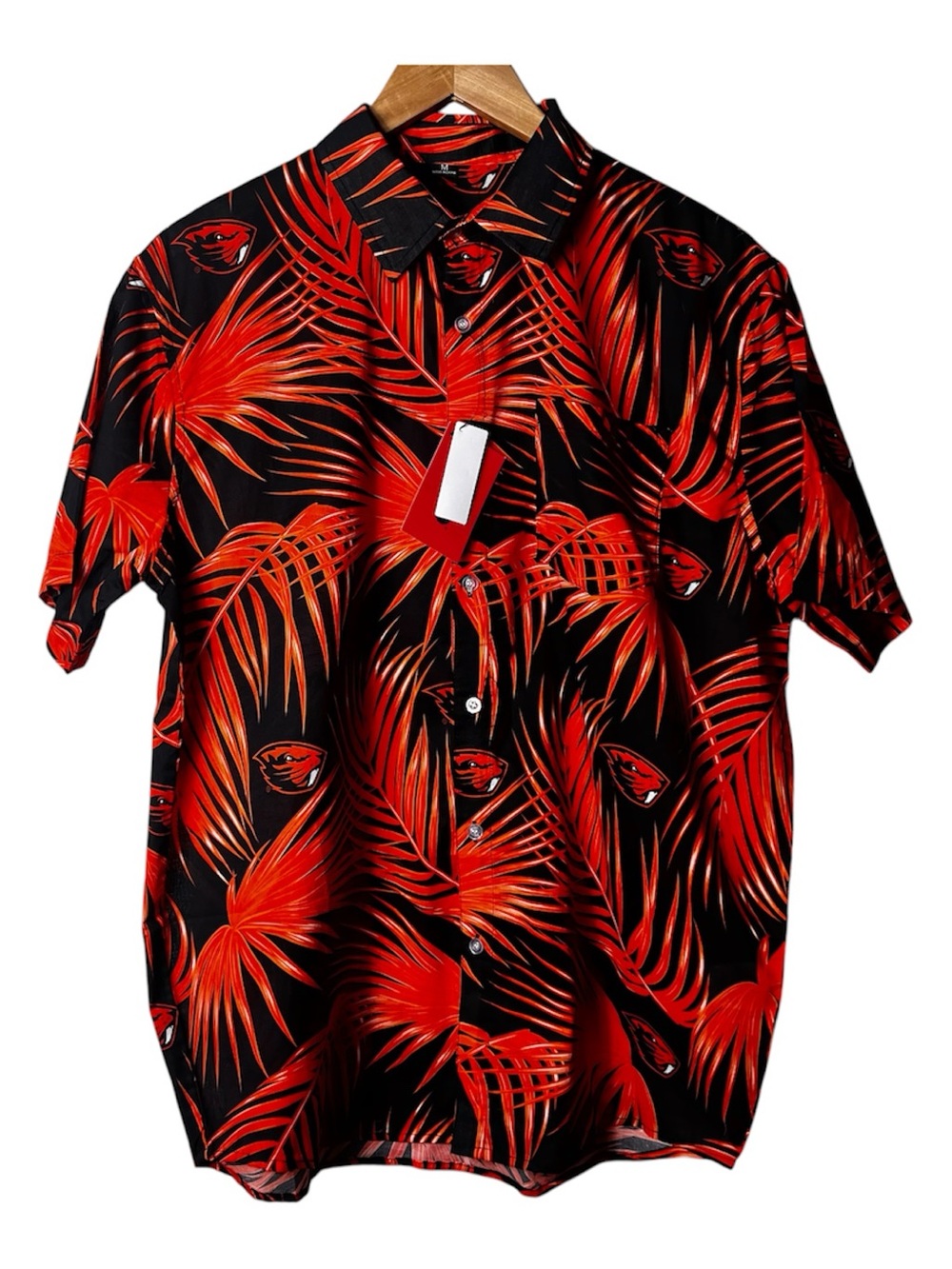 Foco Oregon Beavers Button Down Hawaiian Shirt Mens Med. NWT